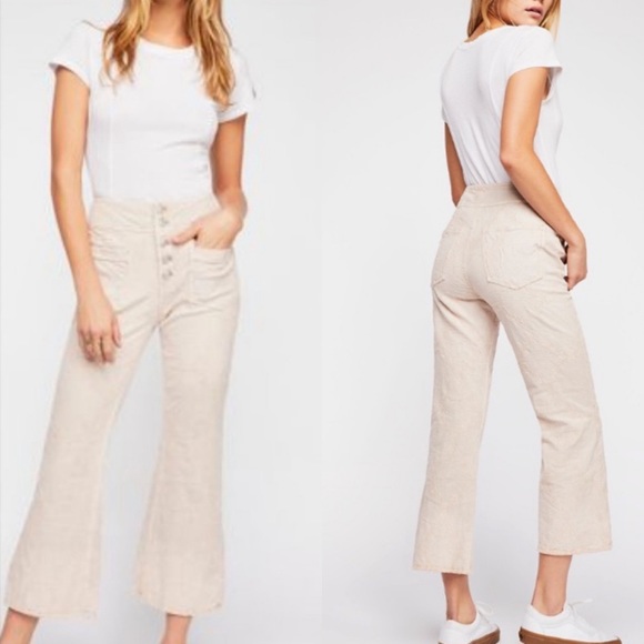 Free People Denim - NEW Free People Liv Crop High Waisted Flare Jeans